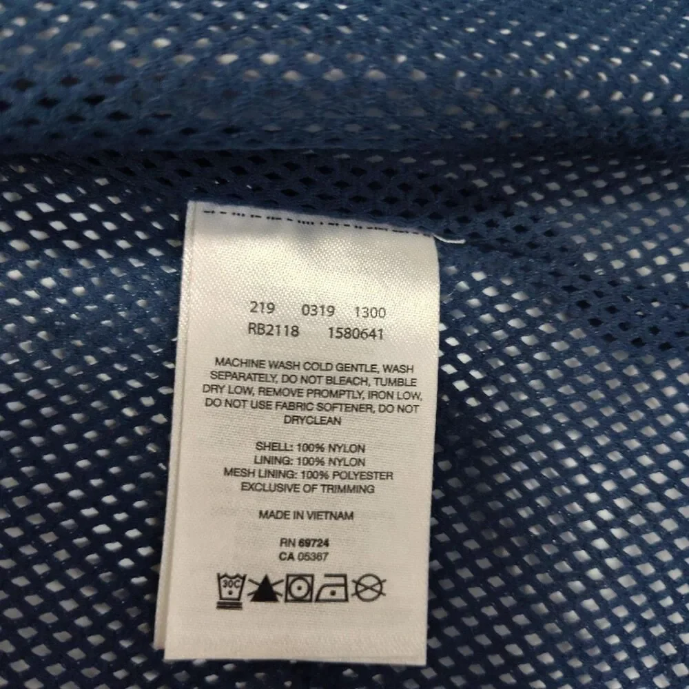 Columbia Rain Coat Jacket Youth Large 14/16 Blue Omni-Tech Hooded Waterproof